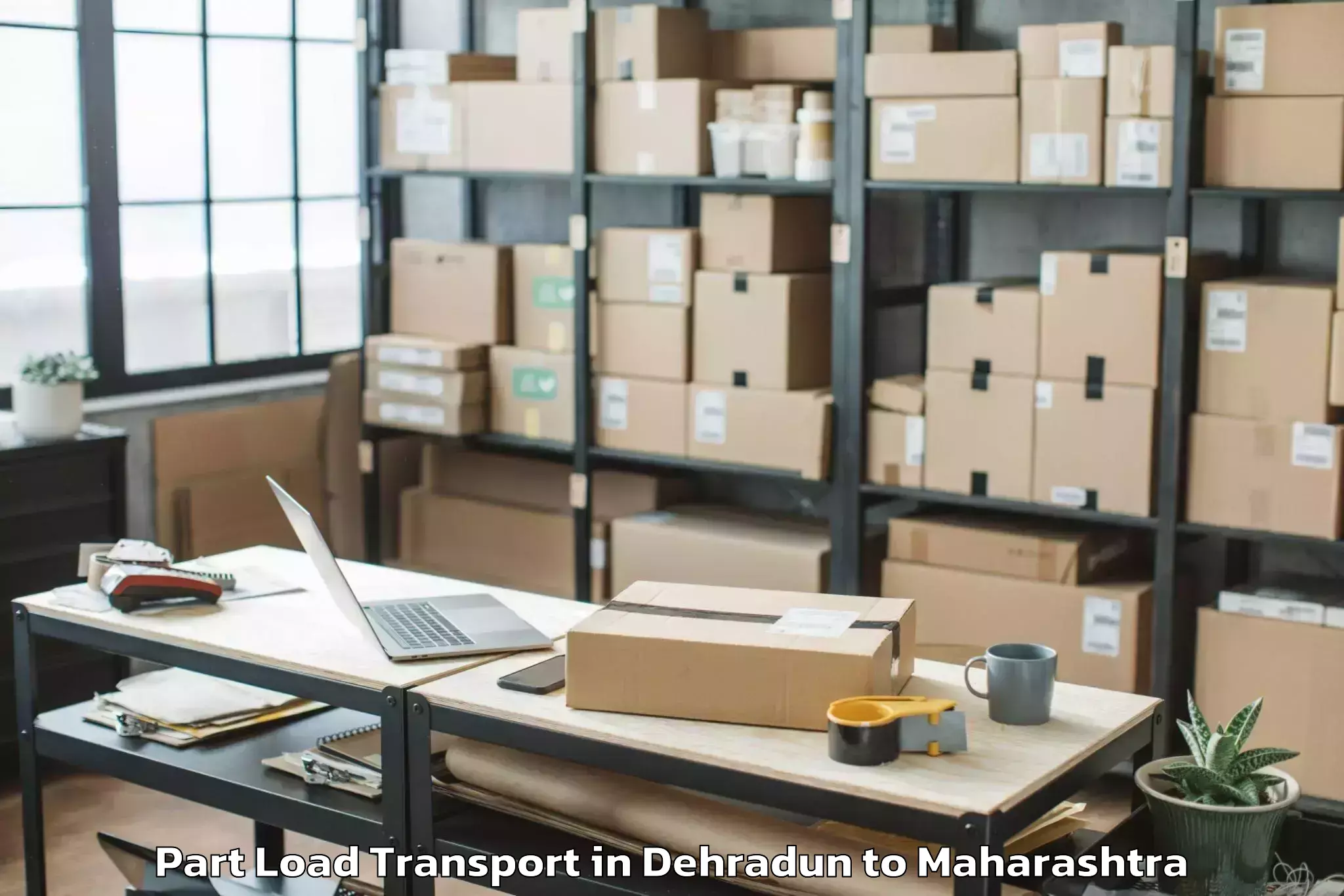 Easy Dehradun to Sangamner Part Load Transport Booking